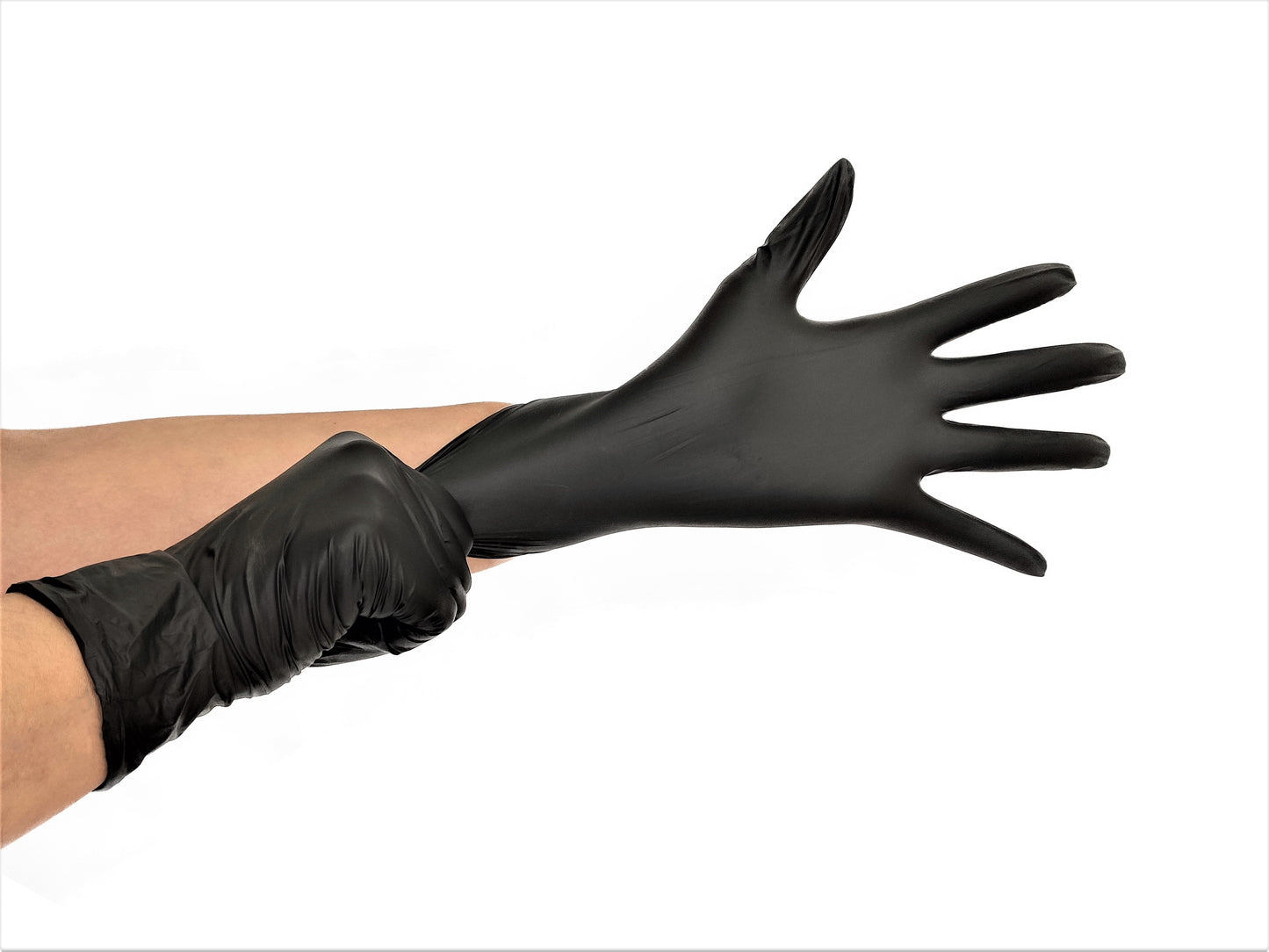 Luva Nitrílica Preta - Sem Pó - (DESCARTÁVEL) - Caixa com 100 un.