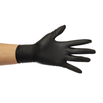 Luva Nitrílica Preta - Sem Pó - (DESCARTÁVEL) - Caixa com 100 un.