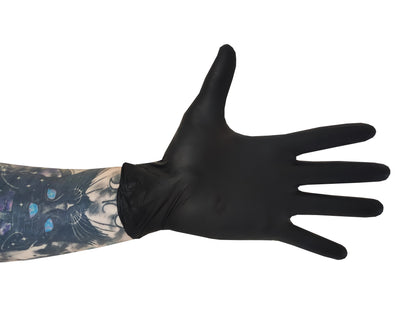 Luva Nitrílica Preta - Sem Pó - (DESCARTÁVEL) - Caixa com 100 un.