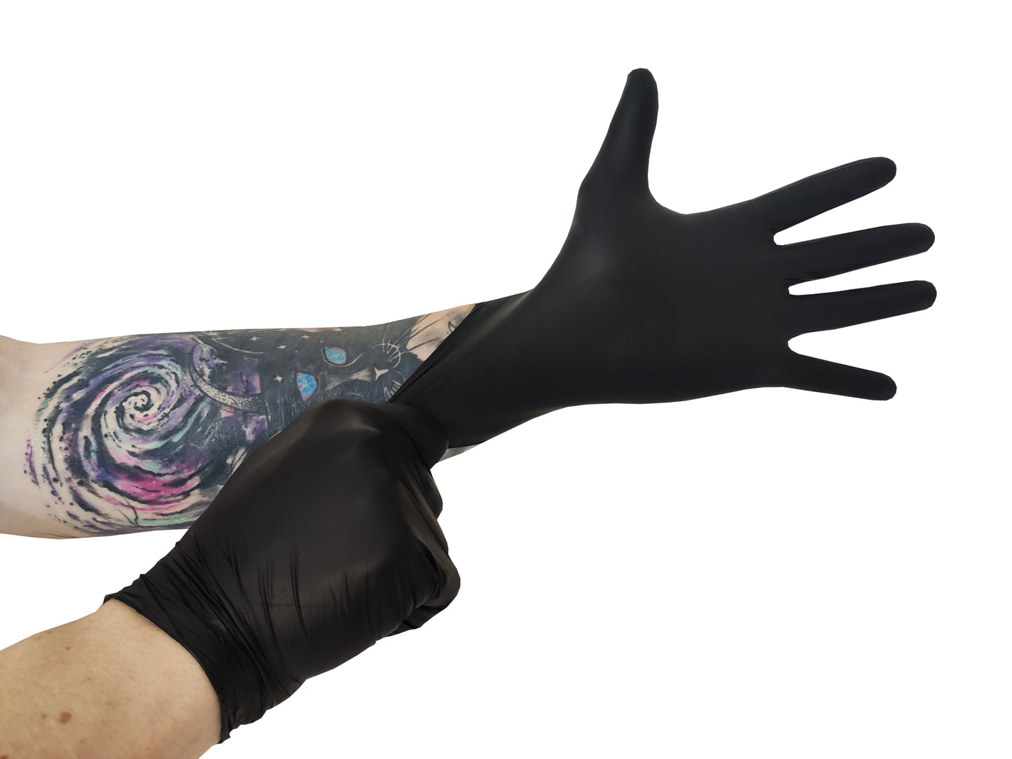 Luva Nitrílica Preta - Sem Pó - (DESCARTÁVEL) - Caixa com 100 un.