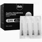 Agulha Hipodérmica 25x7mm Cor Preto Medix