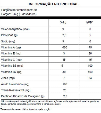 COLÁGENO + ÁCIDO HIALURÔNICO 108G