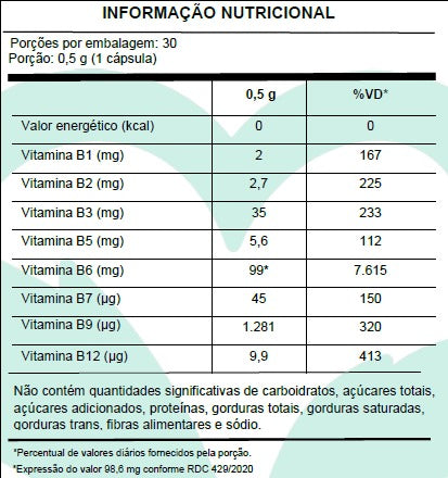COMPLEXO B – 30 CÁPSULAS