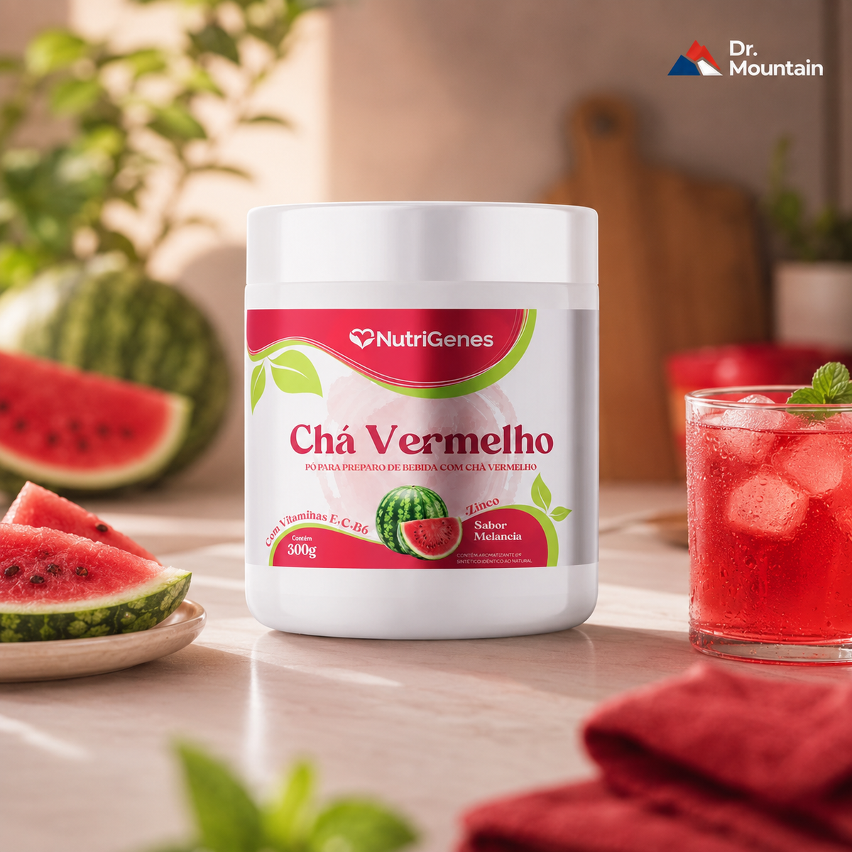 CHÁ VERMELHO SABOR MELANCIA 300G