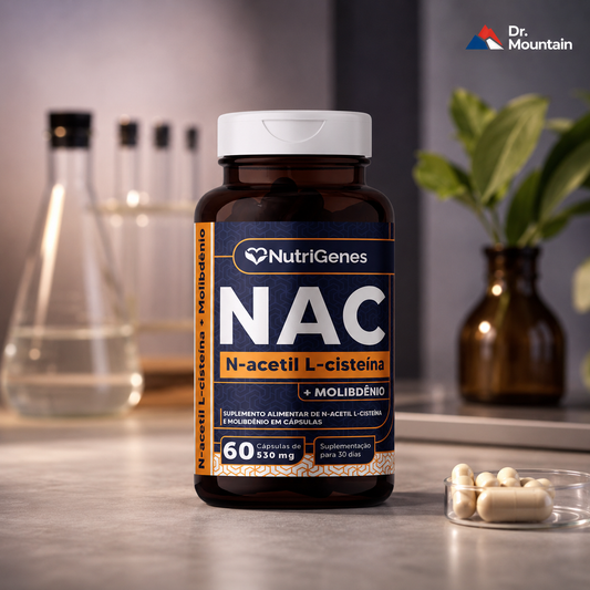 NAC (N-Acetil L-Cisteína) + Molibdênio – 60 CÁPSULAS