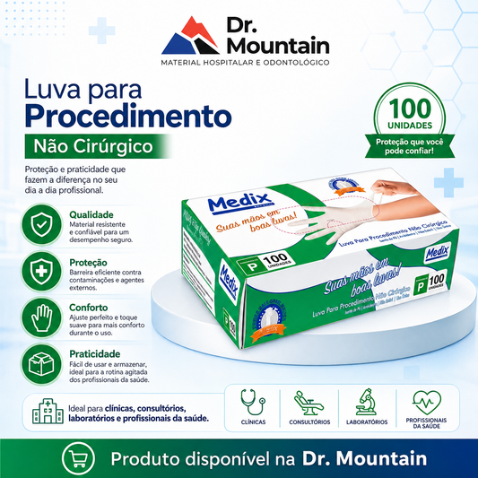 Luva  Látex - Sem Pó - (DESCARTÁVEL) - Caixa com 100 un.