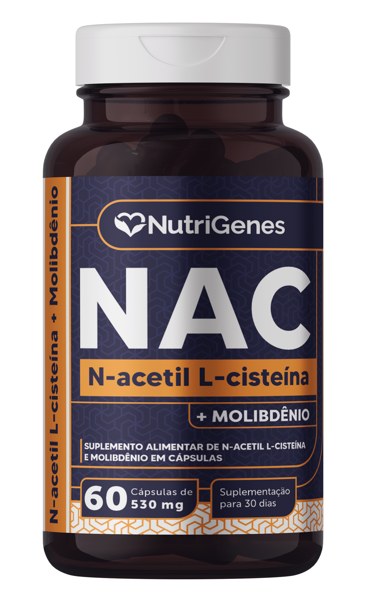 NAC (N-Acetil L-Cisteína) + Molibdênio – 60 CÁPSULAS