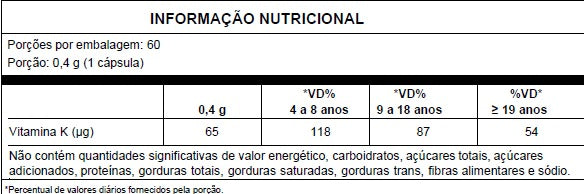 VITAMINA K2 60 CÁPSULAS