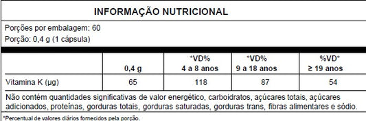 VITAMINA K2 60 CÁPSULAS