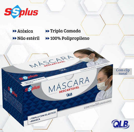 Mascara Tripla Branca - SS Plus - (DESCARTÁVEL)