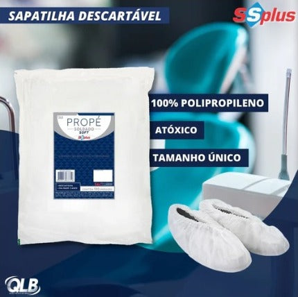 Pro-Pé Branco -  SSplus - (DESCARTÁVEL) -  Pacote com 100 un.