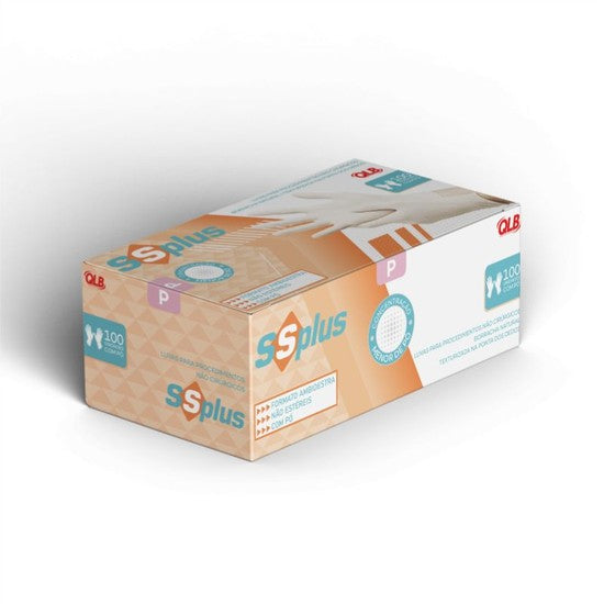 Luva Latex - SSPLUS - Com pó